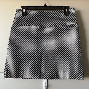 S.C.‎ & CO. Tummy Control Tennis Skort Skirt Women Medium Black White Geometric